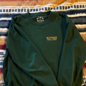 High Dive Apparel Green Sweatshirt